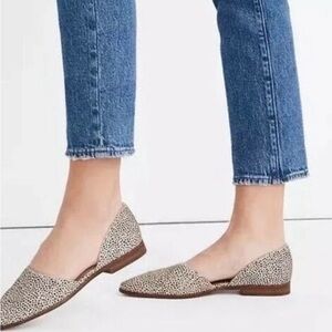 Madewell Beige Speckled Pointed-Toe Flats size 6.5